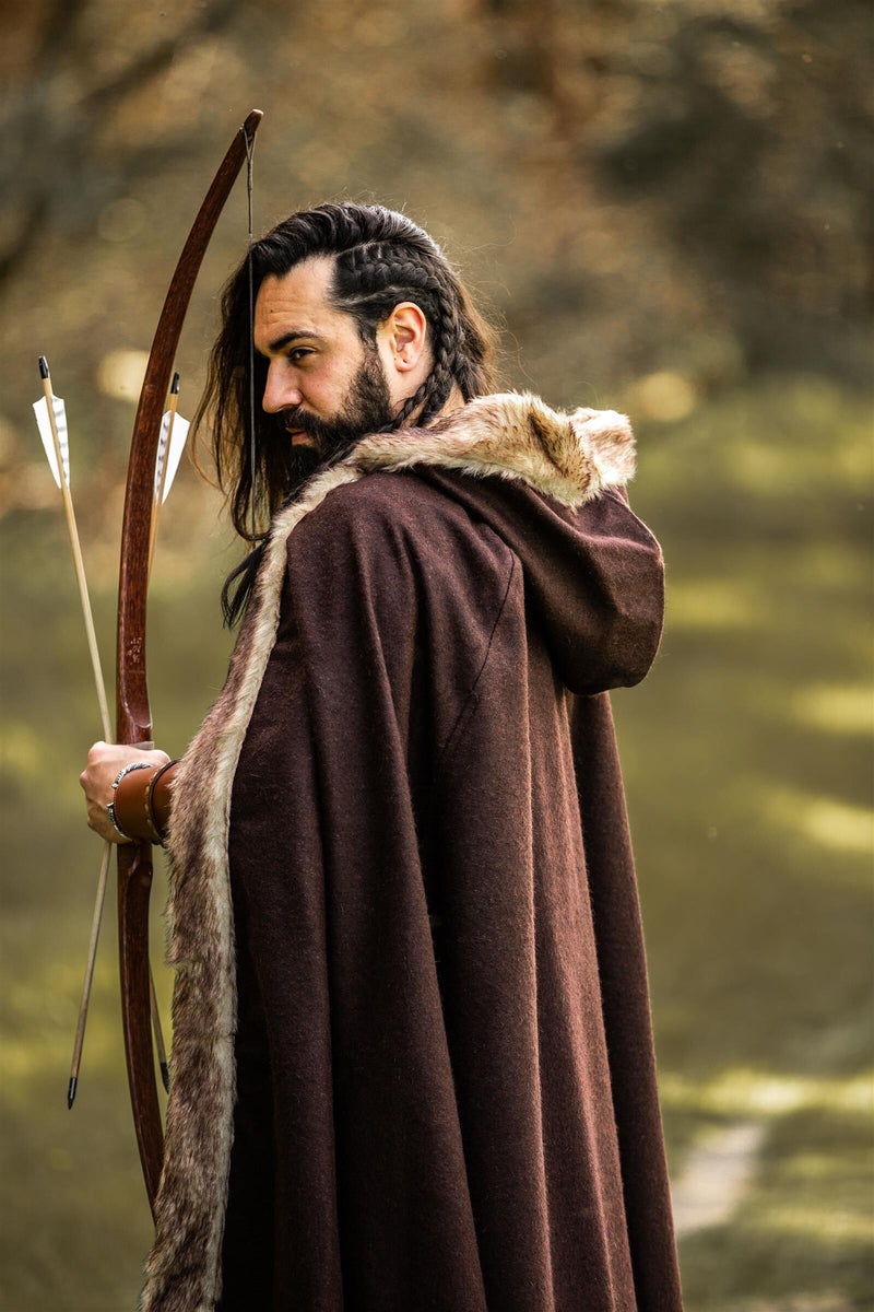 Vikingmantel Fjell, brun, ullblandning, brun 