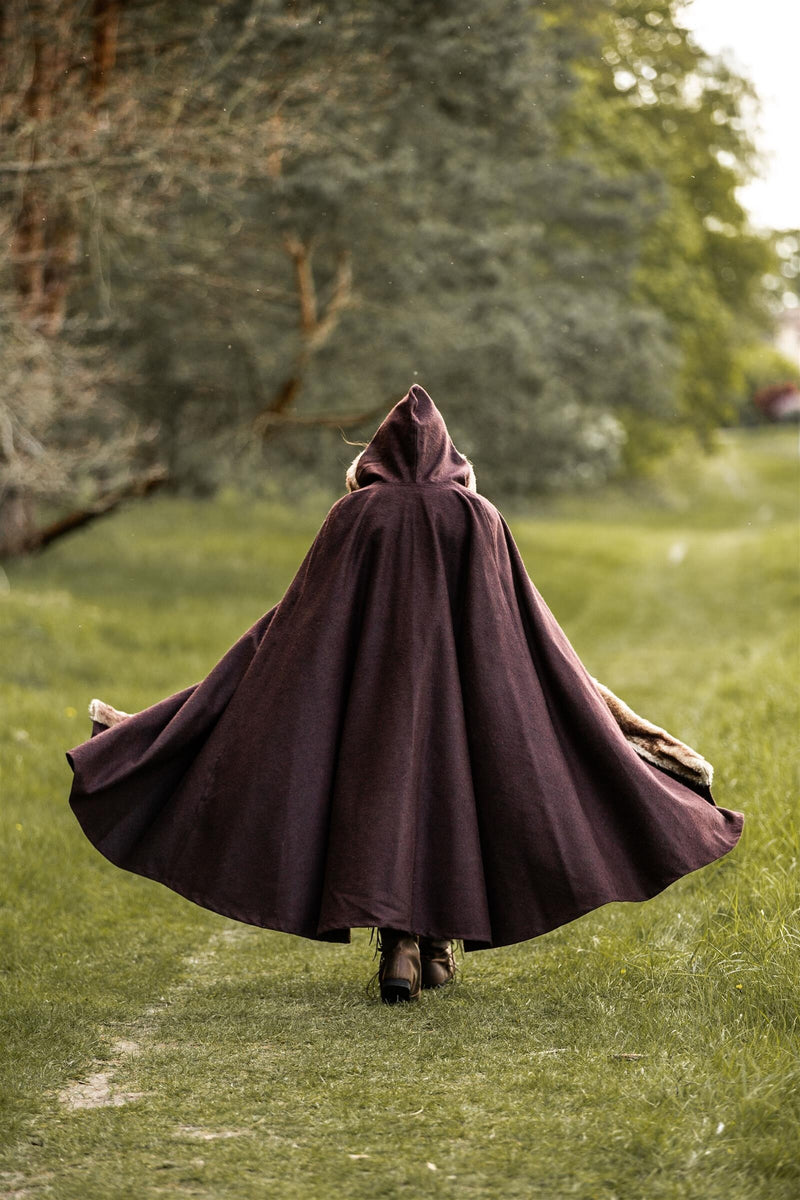 Vikingmantel Fjell, brun, ullblandning, brun 