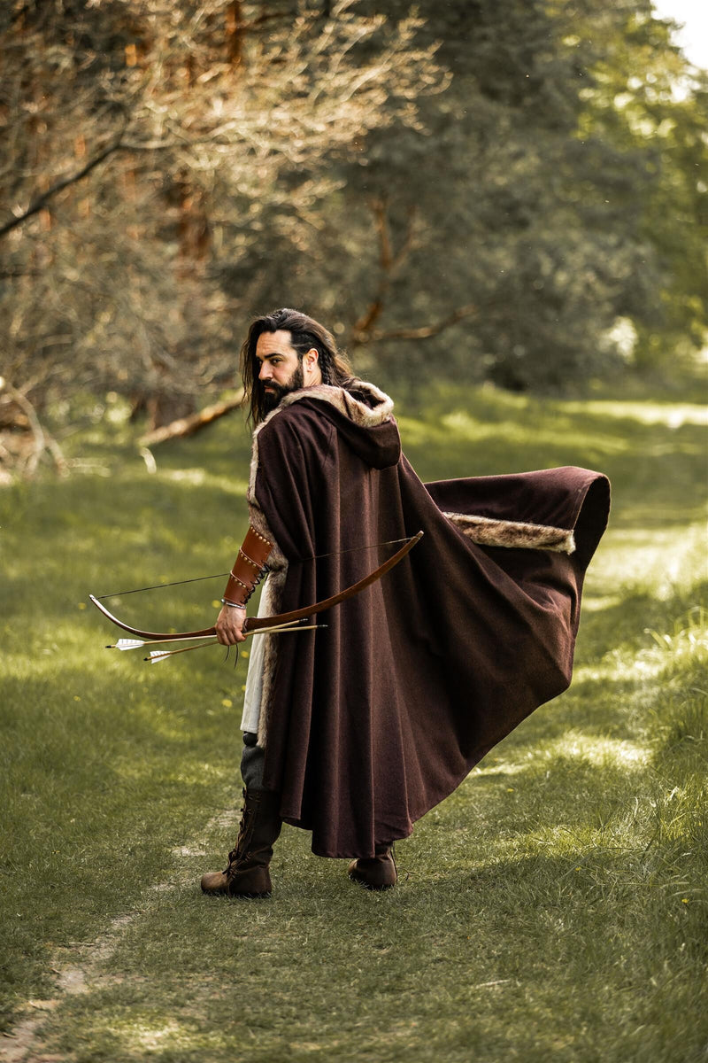 Vikingmantel Fjell, brun, ullblandning, brun 