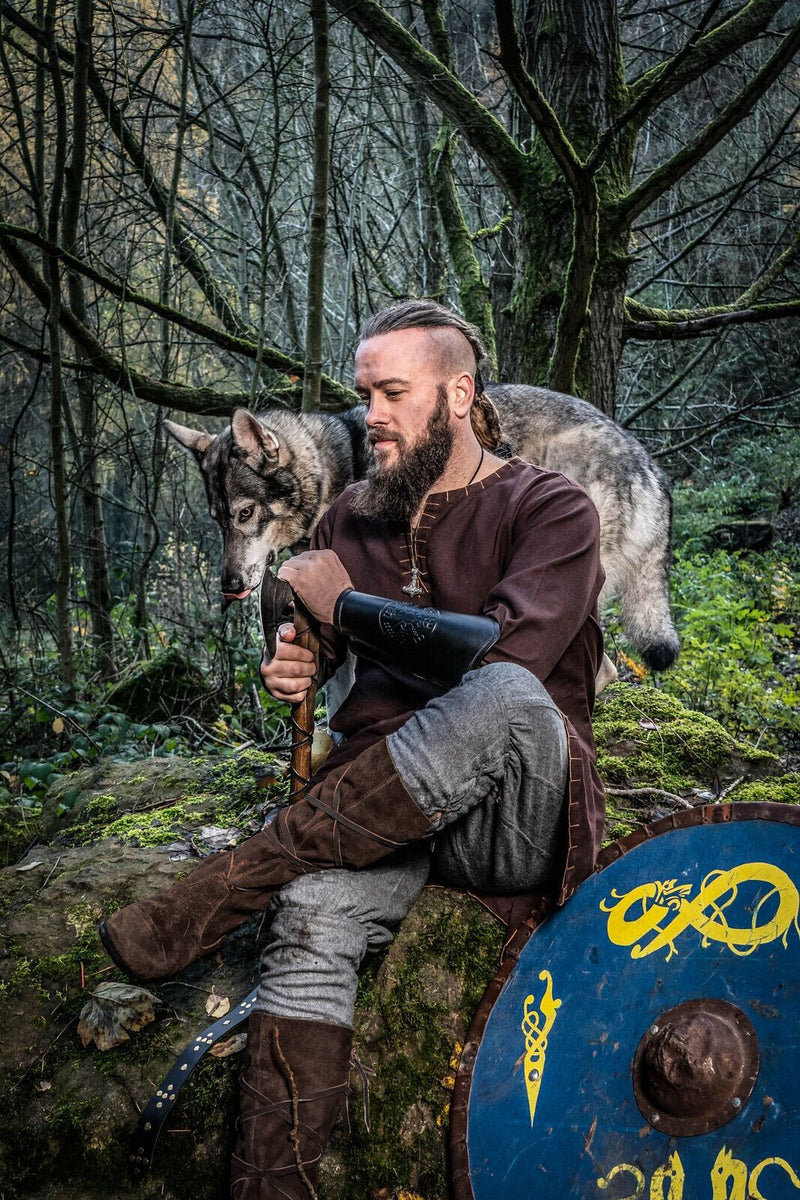 Vikingbroek Jorvik, grijs, wolmix